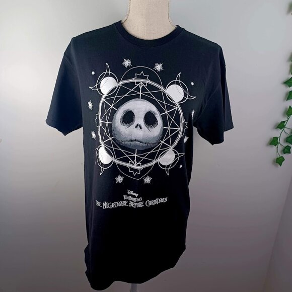 Disney Tim Burton's The Nightmare Before Christmas T-Shirt Medium Black -Vintage - Picture 9 of 9
